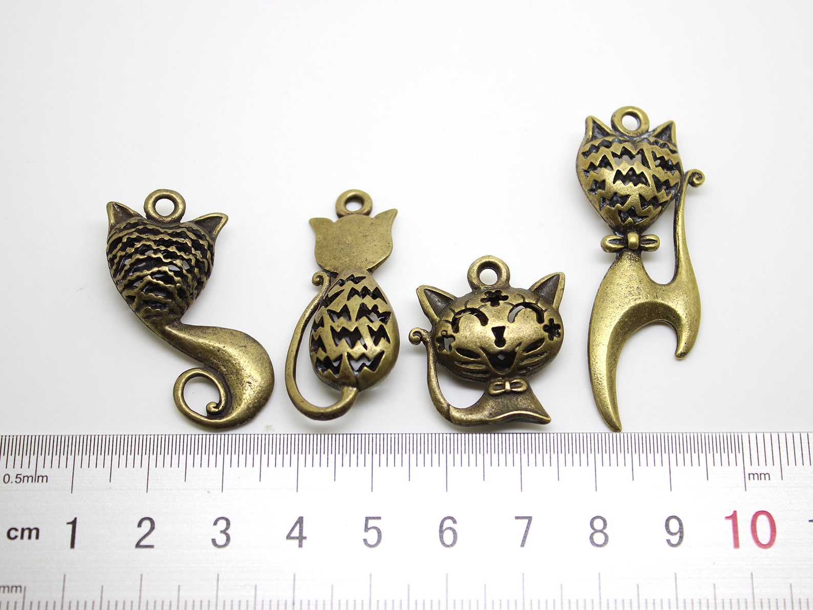 Cat Charms for Bracelet Bulk Pet Collection Assorted Lot of 4 Etsy UK