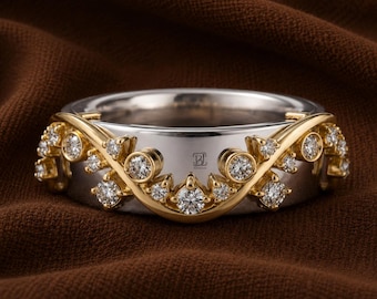 Oura Ring Gen 3,4 & 5 Cover Band, Moissanite Starry Night Ring Jacket, 14k Gold Smart Ring Enhancer, Oura Ring Sleeve, Smart Band Jewelry