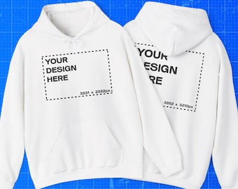 Sweat à capuche blanc unisexe personnalisable | Sweat à capuche personnalisé avec texte ou image | Idée cadeau unique