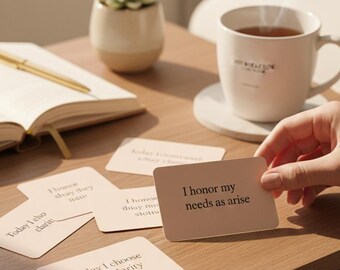 Minimalist Affirmation Card Deck | Daily Mindfulness (Printable + GoodNotes)