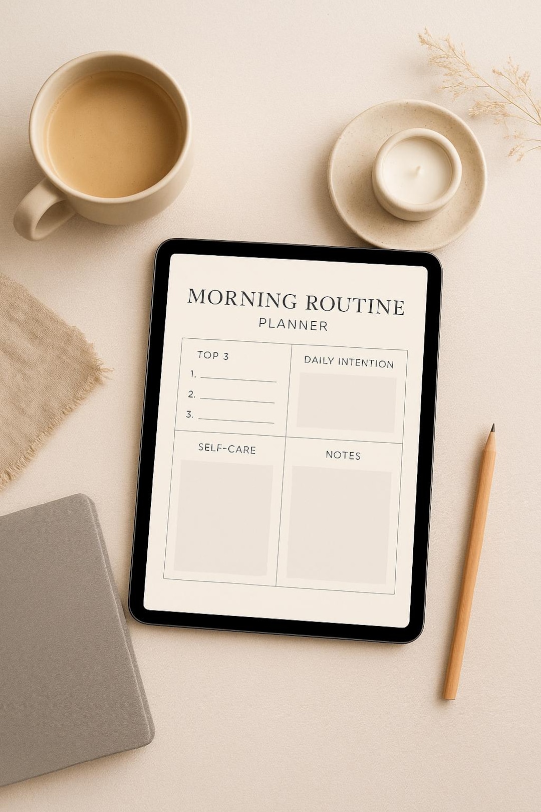 Morning Routine Planner PDF Self Care Morning Template Goodnotes Insert ...