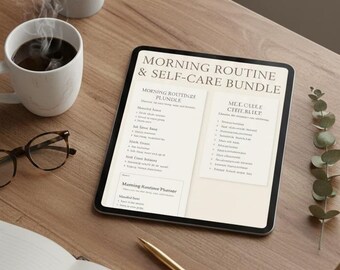 Morning Routine & Self-Care Checklist Bundle (PDF)