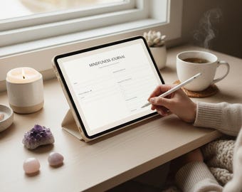 Mindfulness Journal: Daily Reflection & Self-Care (PDF, GoodNotes)