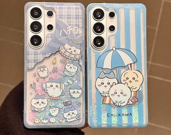 Coque de portable Chiikawa, design Summer Beach, Samsung S23-S26 Ultra Plus