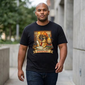 Funny Engineer Dog T-Shirt | Engineer's Best Assistant Tee | Engineering Humor Shirt | Gift for Engineers, Programmers & STEM Nerds