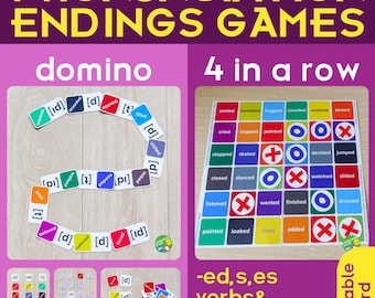 Pronunciation Endings Games (Past Simple, Present Simple, Plurals). Printable PDF + Editable DOCX.