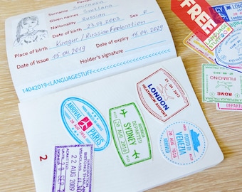 Passport Template. Printable PDF.