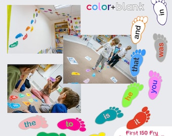 Sight Word Steps Decor and Game. Editable Printable.