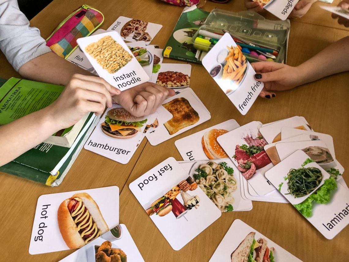 172 Food Vocabulary Flashcards. Signed and Unsigned. Printable PDF. - Etsy