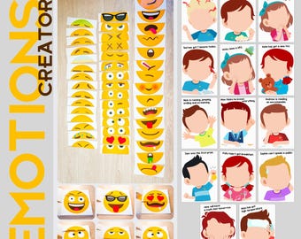 Emotions (Emoji) Creator 2-in-1. Printable PDF.