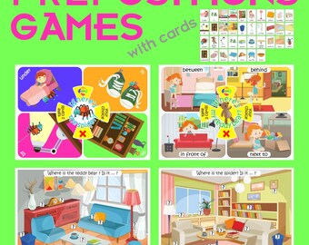 Prepositions Games. Printable Pdf.