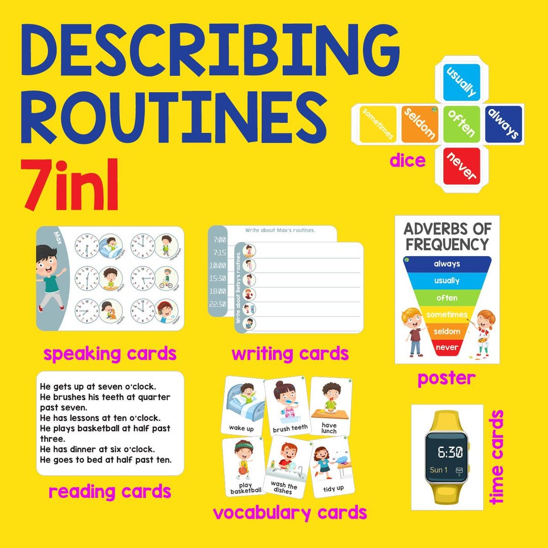 Describing Routines Cards 7-in-1. Printable PDF. - Etsy