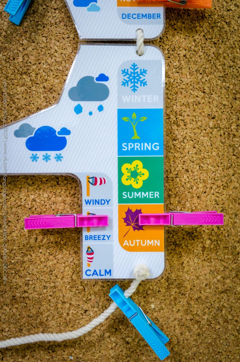 Calendar + Weather Chart for Classroom Decor. Printable Craft, PDF. - Etsy