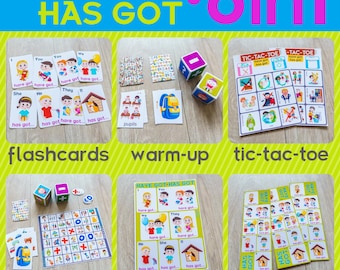 Have Got / Has Got Bundle 6-in-1. Printable PDF.
