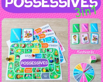 Possessives Bundle 3-in-1. Printable PDF.