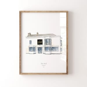 The Bull Watercolour Print, Highgate Pubs