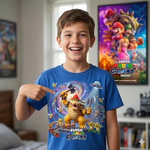 Super Bros Galaxy PNG, Monster clipart T-Shirt Design, Bros Space PNG, Gamer Shirt PNG, Kids Gamer Graphic, gaming clipart Instant Download image 2