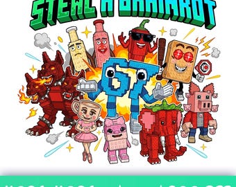 Brainrot Six Seven 67 PNG - Meme divertido de videojuegos para niños, estilo Roblox (Descarga digital)