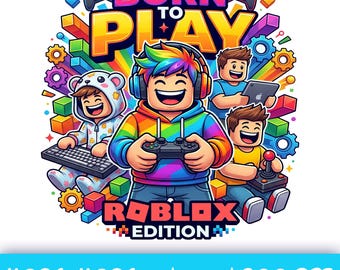 Roblox PNG高画質画像、ゲーマーボーイ、シャツ用のクールなゲームクリップアート、印刷用のゲームキッズデザイン、即時ダウンロード、PNG形式、300 DPI