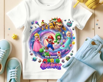 Super Galaxy PNG, Bros Galaxy T-Shirt Design, Space PNG, Gamer Shirt PNG, Kids Gamer Graphic, Space Clipart, Instant Download