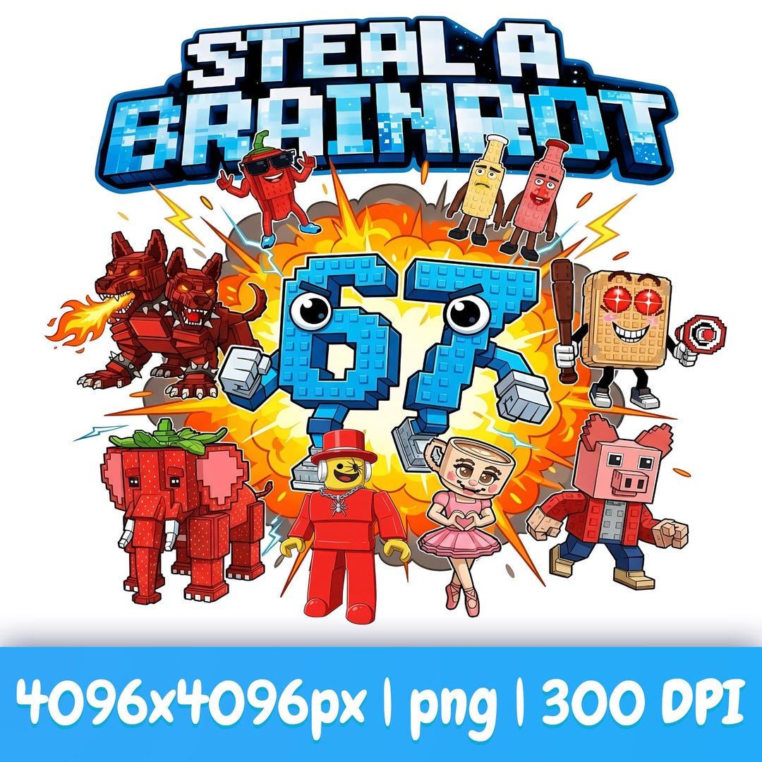 Steal a Brainrot PNG Six Seven 67 Meme Roblox Italian Brainrot ...