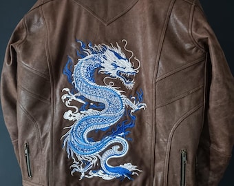 Handmade Genuine Distressed Cowhide Leather Biker Jacket for Men - Vintage Motorcycle Style