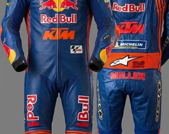 Red Bull KTM MotoGP Leather Racing Suit – Jack Miller Replica, Track Ready