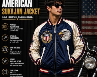 Embroidered Dragon Sukajan Bomber Jacket | Japanese Style Mesh Fabric Jacket