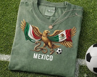 Mexico Soccer PNG Shirt, Embroidered Mexico Eagle  Soccer Tee, Mexico Futbol Fan Sweatshirt PNG,digital download