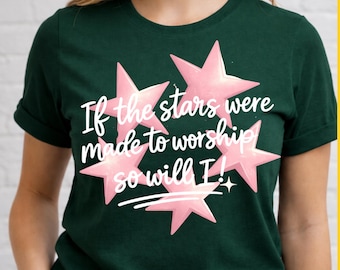 Me Too PNG, Christian Fashion Sublimation, Christian T-Shirt Graphic ,Funny Christian PNG If The Stars Were Made To Worship So WILL I,digita