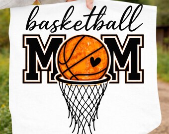 Mamá de baloncesto PNG / Diseño de camiseta para mamá deportista / Gráfico de aro de baloncesto / Descarga digital para camisetas