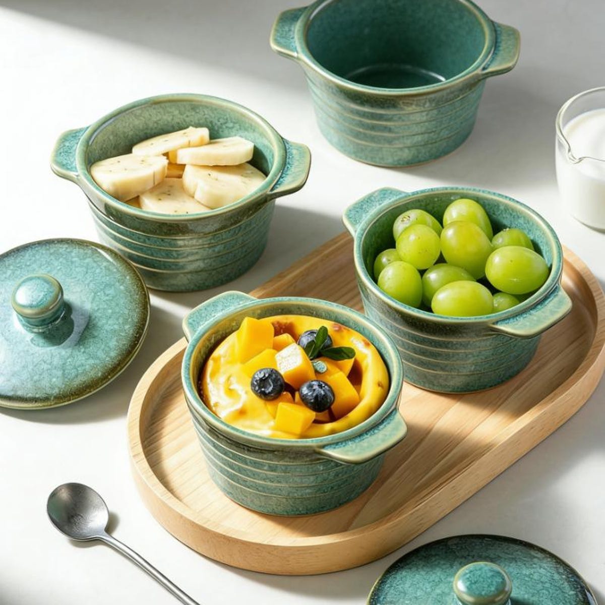 Set of 4 Covered Ceramic Ramekins – 8 Oz Oven-safe Bowls for Creme Brulee & Pot Pies - Etsy