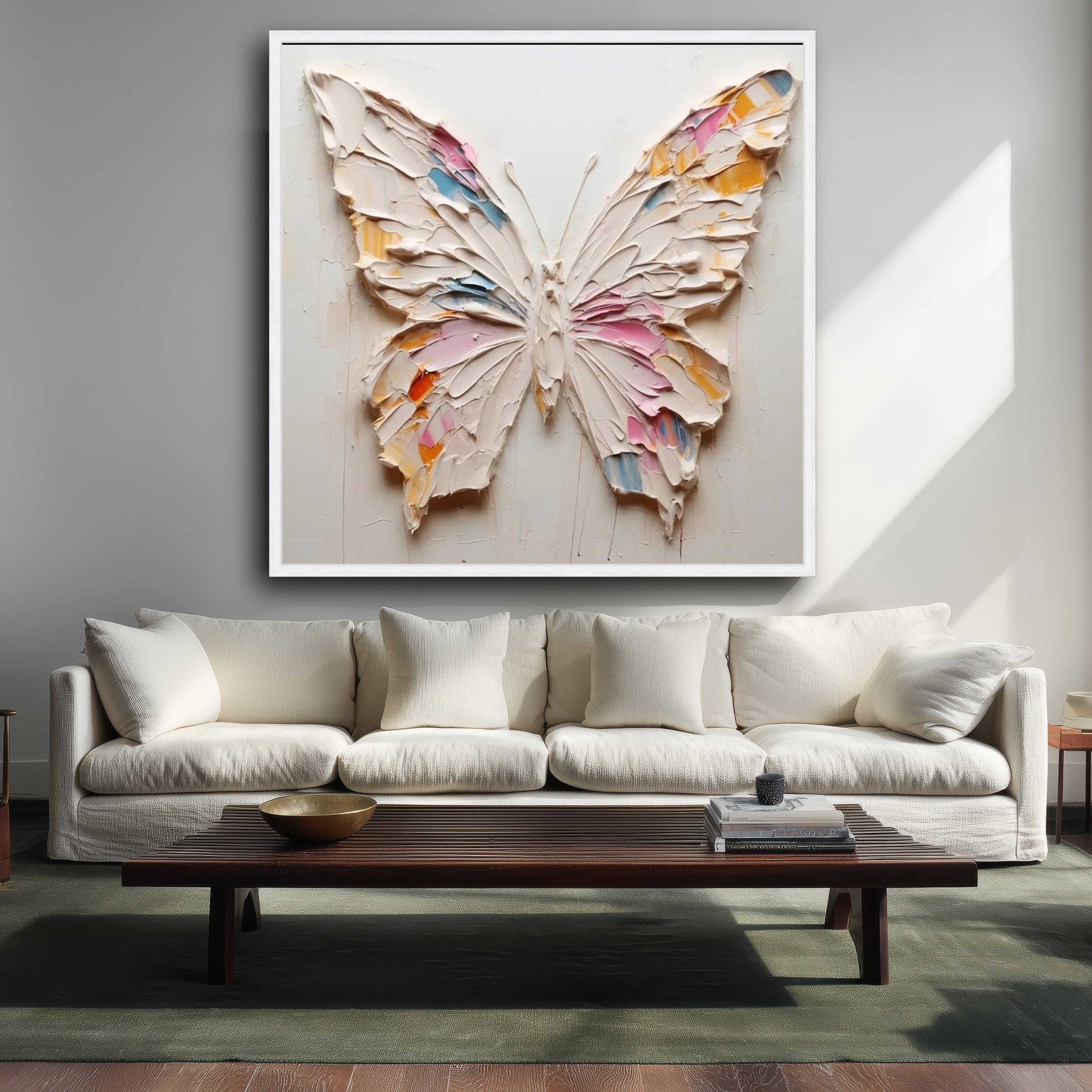 Butterfly Canvas Print Impasto Abstract Art. - Etsy