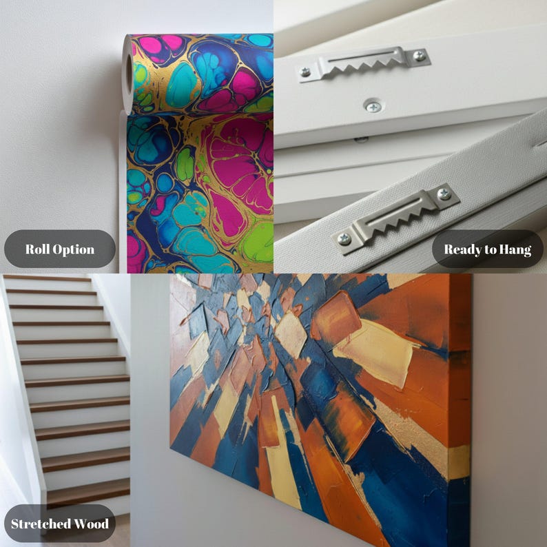 Impresión en lienzo de Manos Ardientes, Libro Místico, Arte Mural de Fantasía imagen 9