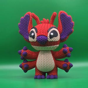 Leroy stickningseffektfigur i 3D-utskrift | Disney Lilo & Stitch-statyett, nördskrivbordsdekoration | Popkultur-fangåva bild 1