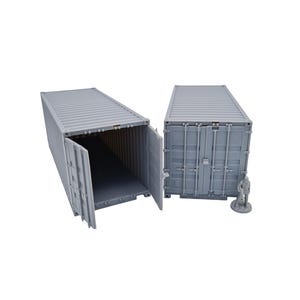 Duże kontenery transportowe – ultrarealistyczna sceneria do gier bitewnych, RPG i dioram w skali 28/32 mm