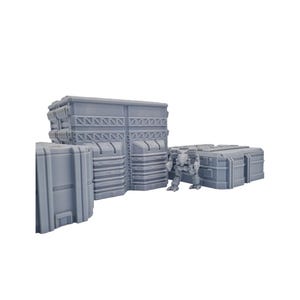 3 Piece Large Commercial City Buildings Set - Scenery For 6/8mm Scale Tabletop Wargaming, RPGs & Dioramas