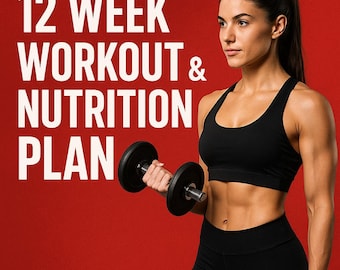 12-Week Workout Plan Printable | Meal Plan | Strength Training, Fat Loss, Conditioning Program