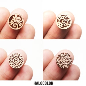 Laser Cut Beech Wood Charms - Filigree Earring Supplies (10 pcs)    499/500/501/502