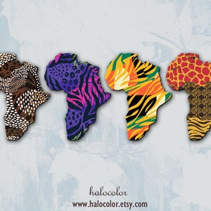 Print Series 2 Pcs Filigree Africa Map Wood Charm / Wooden Dangle/ Pendant /Embellishments AFR-11 image 1