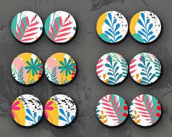 Filigree Birch Wood Cabochons – Floral Plant Embellishments  LPC-98
