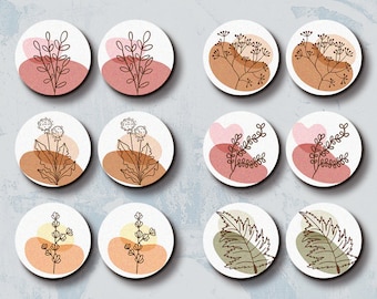 Boho Filigree Birch Wood Cabochons – Plant Leaf Charms (12mm-25mm)  LPC-826