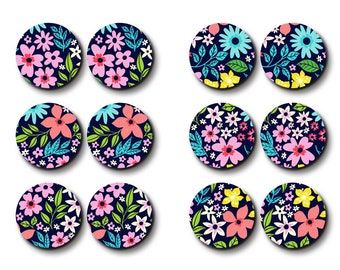 Little Color Wood Cabochons - Filigree Flower Wood Cab /Wooden Embellishments / 12mm /16mm/20mm/25mm /Wood Cab For Ear Stud/ LPC-380