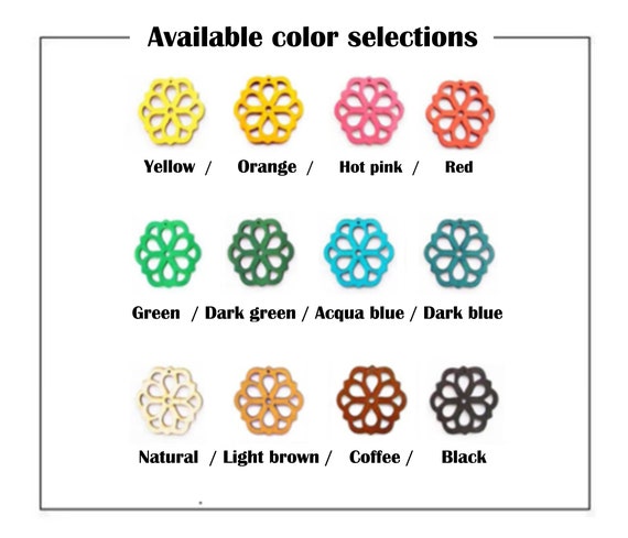NEW! - Dyeing Series - 49 X 48 Mm Variety of Colors Filigree