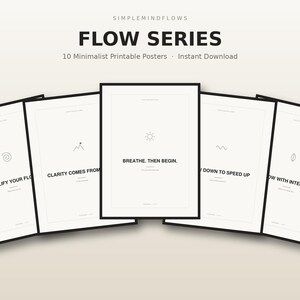 Minimalist Wall Art Set of 10 | Motivational Quote Prints | Calm Office Decor | Printable Poster Bundle | Instant Download
