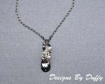 Black Crystal Bauble Necklace