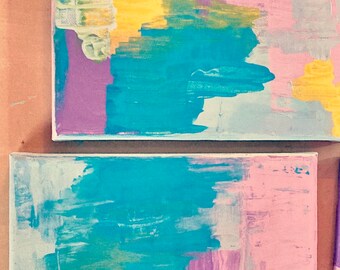 Abstract acrylic pair