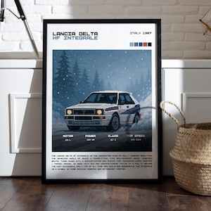 Poster japonais Twin Turbo des années 90 | Art mural JDM pixel rétro | Impression Street Legend à TI