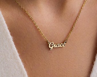 Gold Name Necklace, Personalized Name Necklace for Women, Custom Jewelry, Personalized Gift, Mothers Day Gift