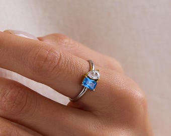 Multi Family Birthstone Ring, Birthstone Jewelry, Mother's Birthstone Ring, Personalized Mother Ring, Dainty Ring, Christmas Gift
